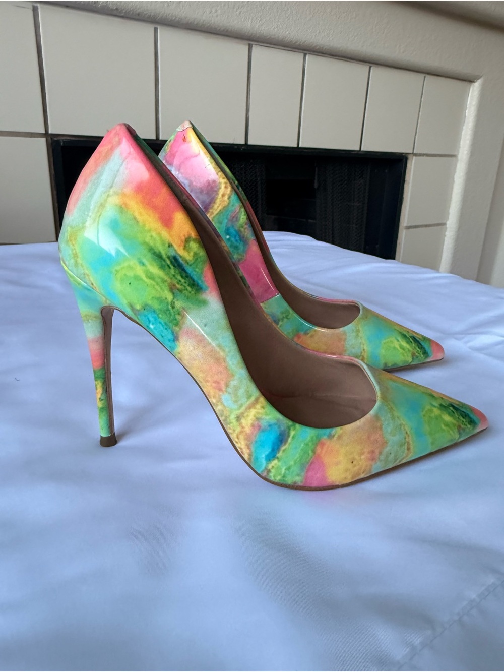 Steve Madden Multicolor Tie-Dye Pointed Toe Heels Size 7.5
